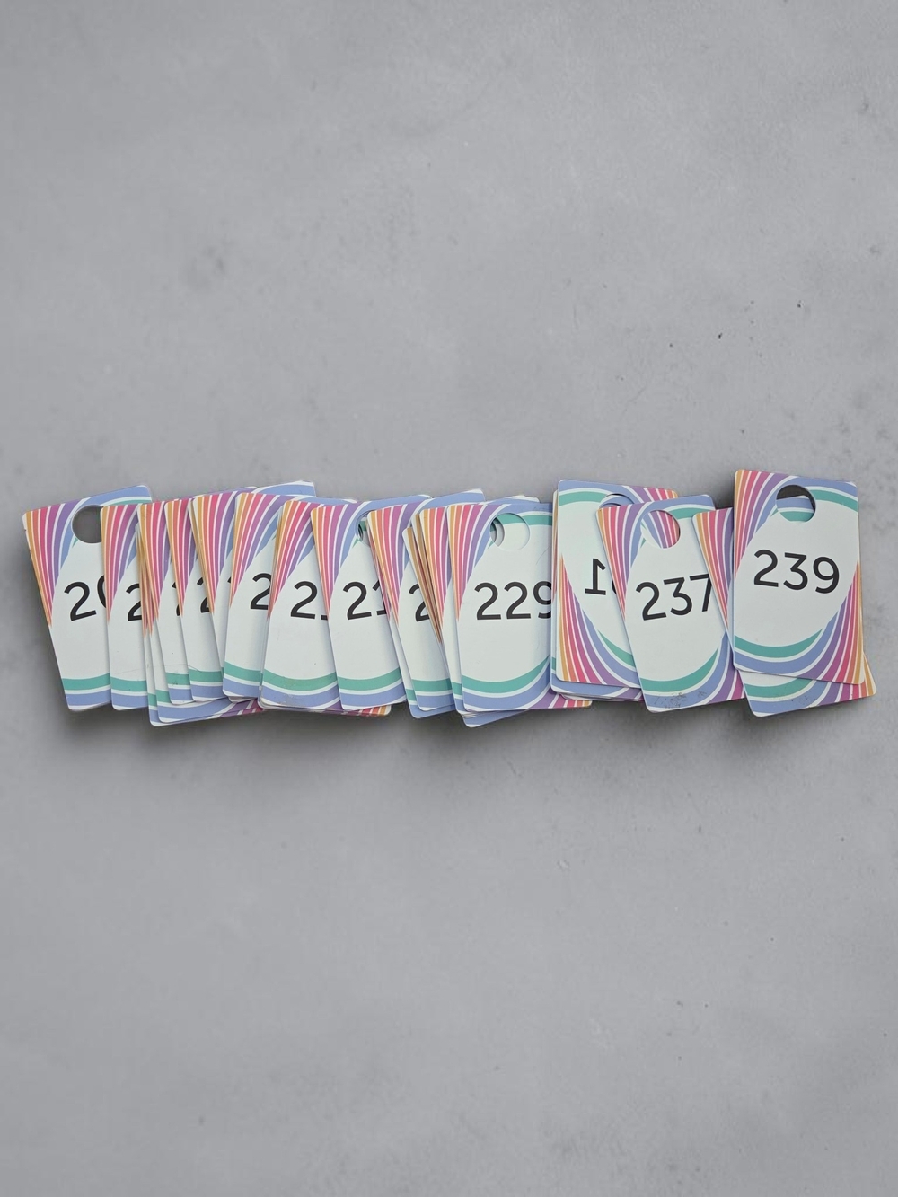 Live Sale Number Tags